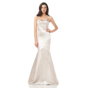 NWT Theia STAPLESS METALLIC MERMAID GOWN US 4 $1095